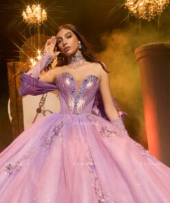 RZ EV76-676 Princesa Vestido XV Años Mauve Oro 59067607