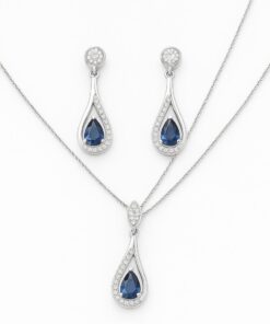 Set de collar y aretes 074 SL Azul Zafiro1 VJ     02512074